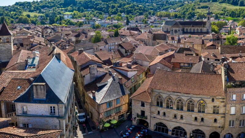 Vue aérienne Figeac